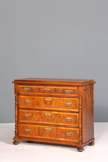 Wunderschöne Gründerzeit Kommode Louis Philippe Nussbaum Schubladen Kommode Sideboard um 1880
