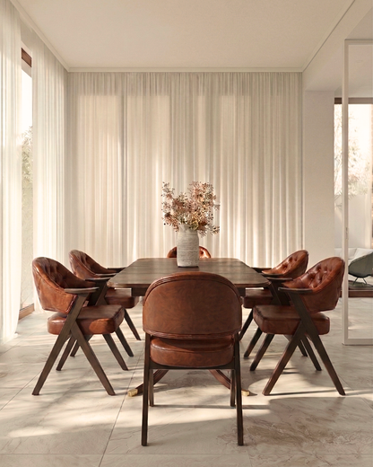 Luxuriöser "Manchester Brown" Stuhl Armlehnstuhl Bürostuhl Chesterfield Stil Esszimmerstuhl Lounge Stuhl