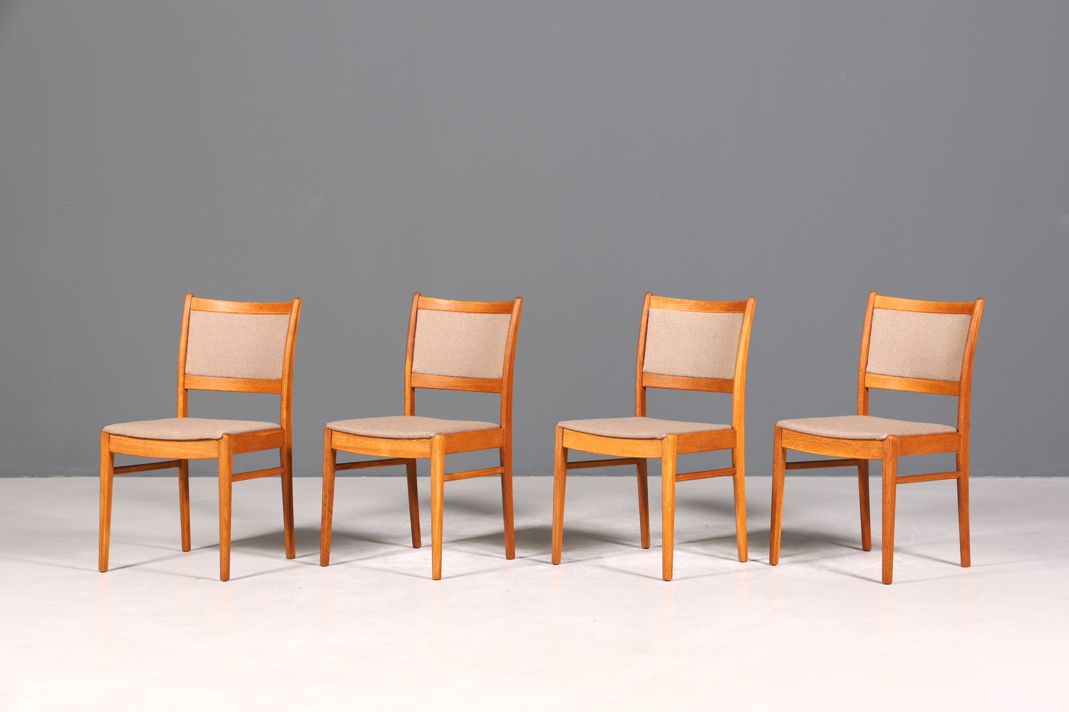 4x Wunderschöne Mid Century Teak Holz Stühle Rosendal Design Retro Stuhlset Danish Design Küchenstühle
