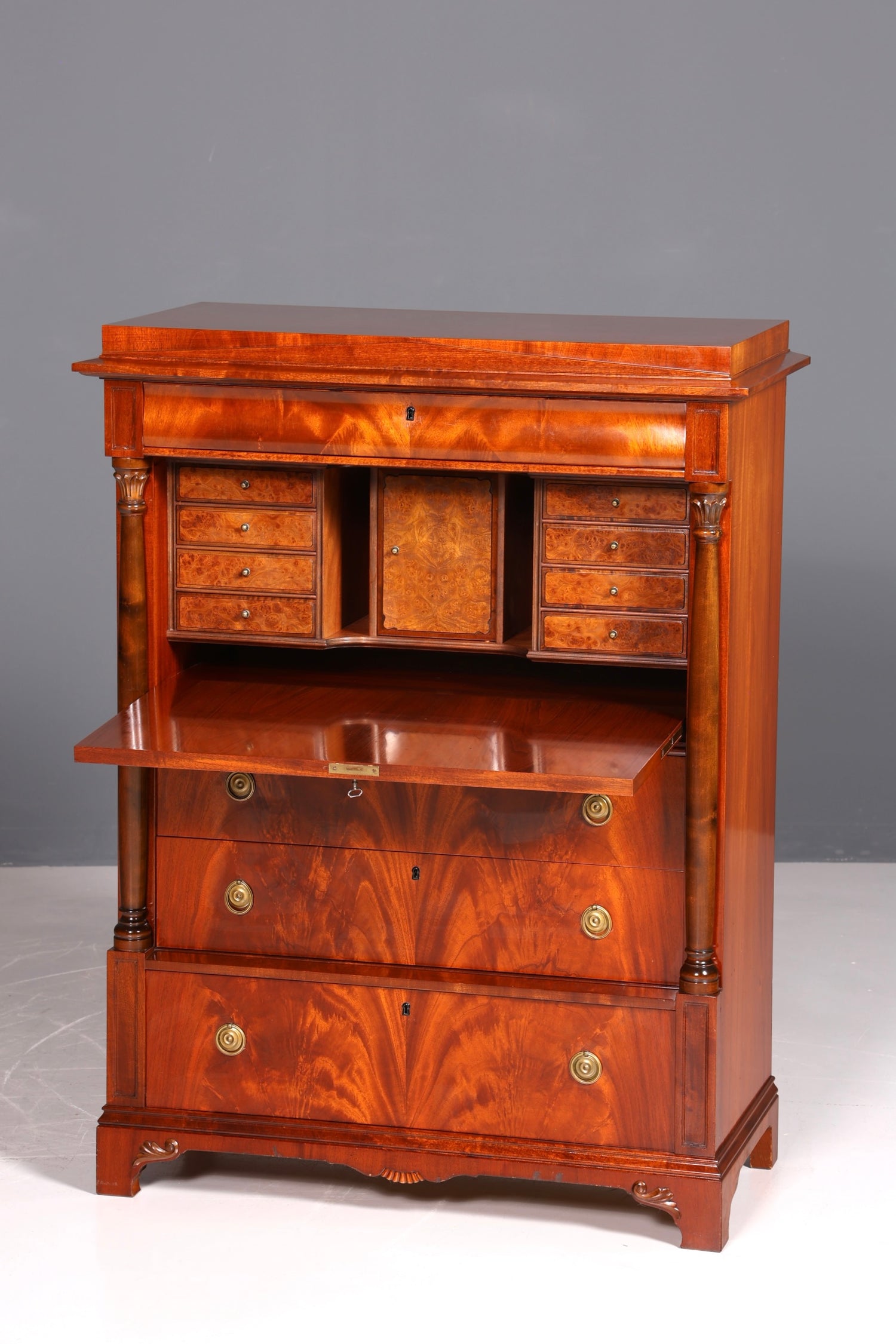 Traumhafter Original Biedermeier Sekretär um 1860 Englisch Kommode Antik Bürokommode