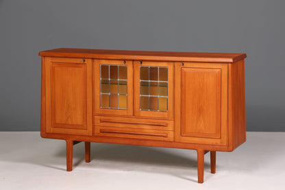MID14| Traumhaftes Mid Century Sideboard Danish Design Vitrine Kommode Made in Norway Nussbaum Schrank Highboard