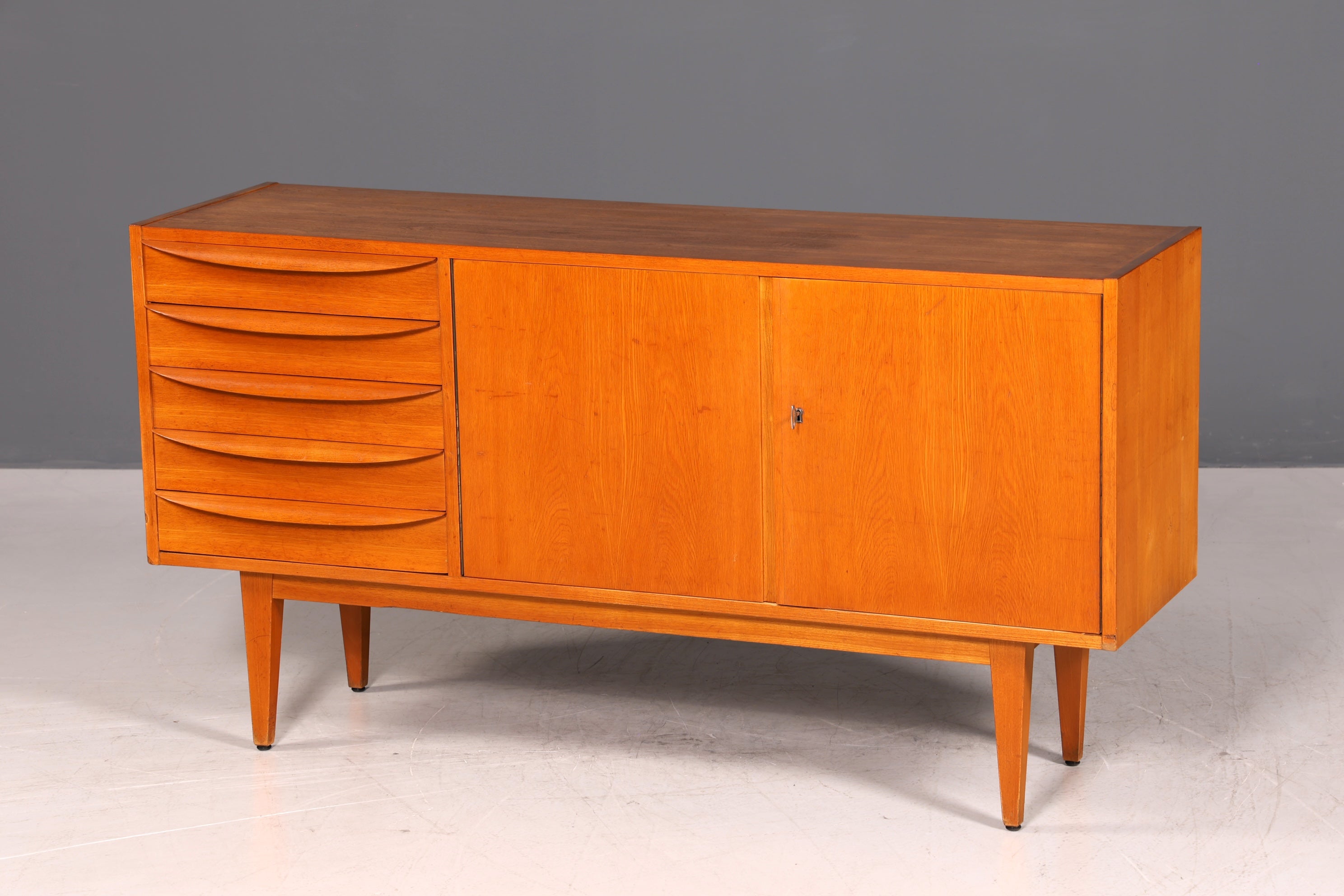 Original Hellerau Franz Ehrlich 602 Sideboard Mid Century TV Schrank VEB