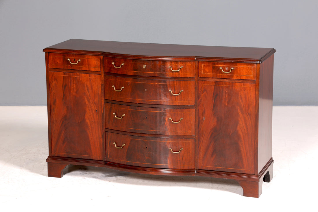 Wunderschönes Englisches Sideboard Mahagoni Schrank Antik 60s Buffetschrank Kommode 1 von 2