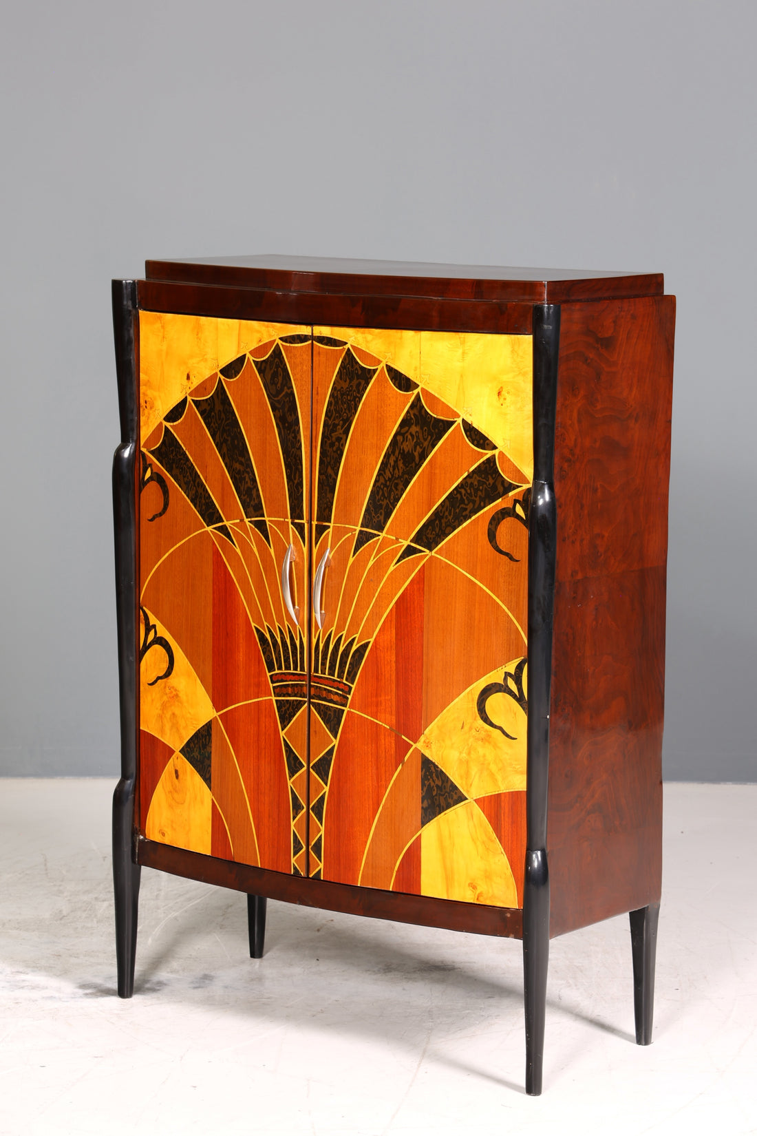 Beautiful Art Deco style highboard cabinet chest of drawers Vertiko Sun Cabinet
