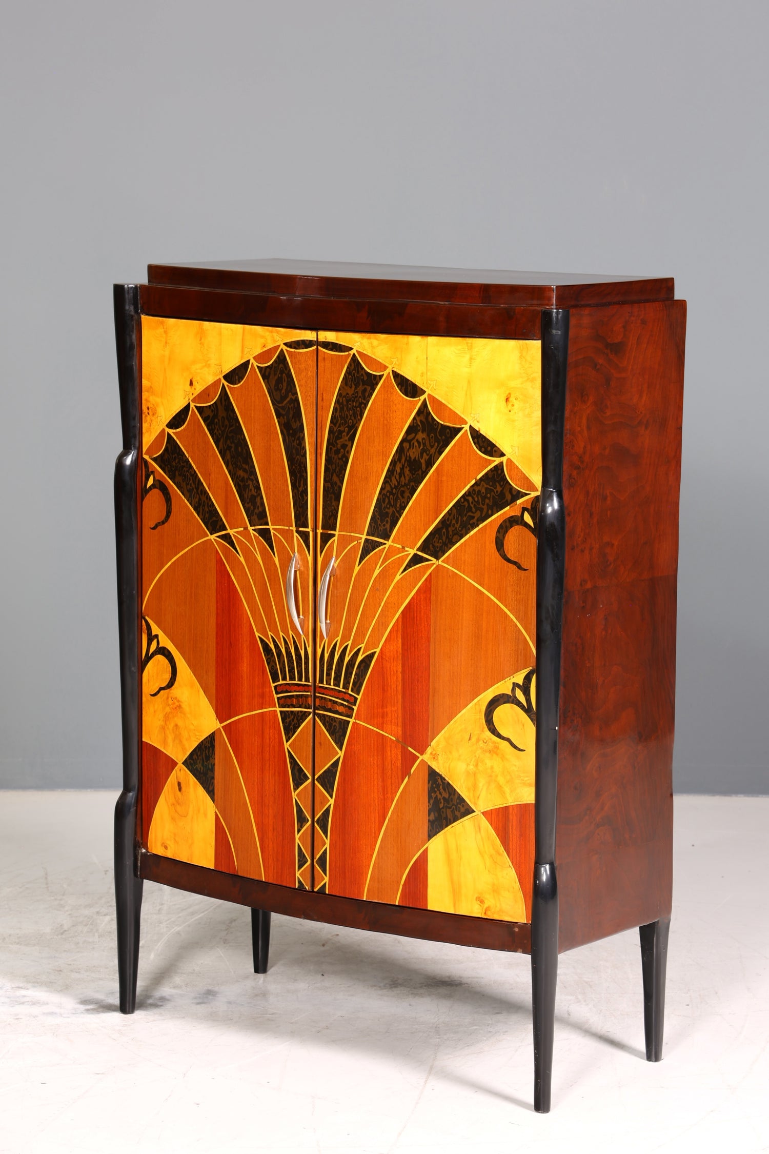 Beautiful Art Deco style highboard cabinet chest of drawers Vertiko Sun Cabinet