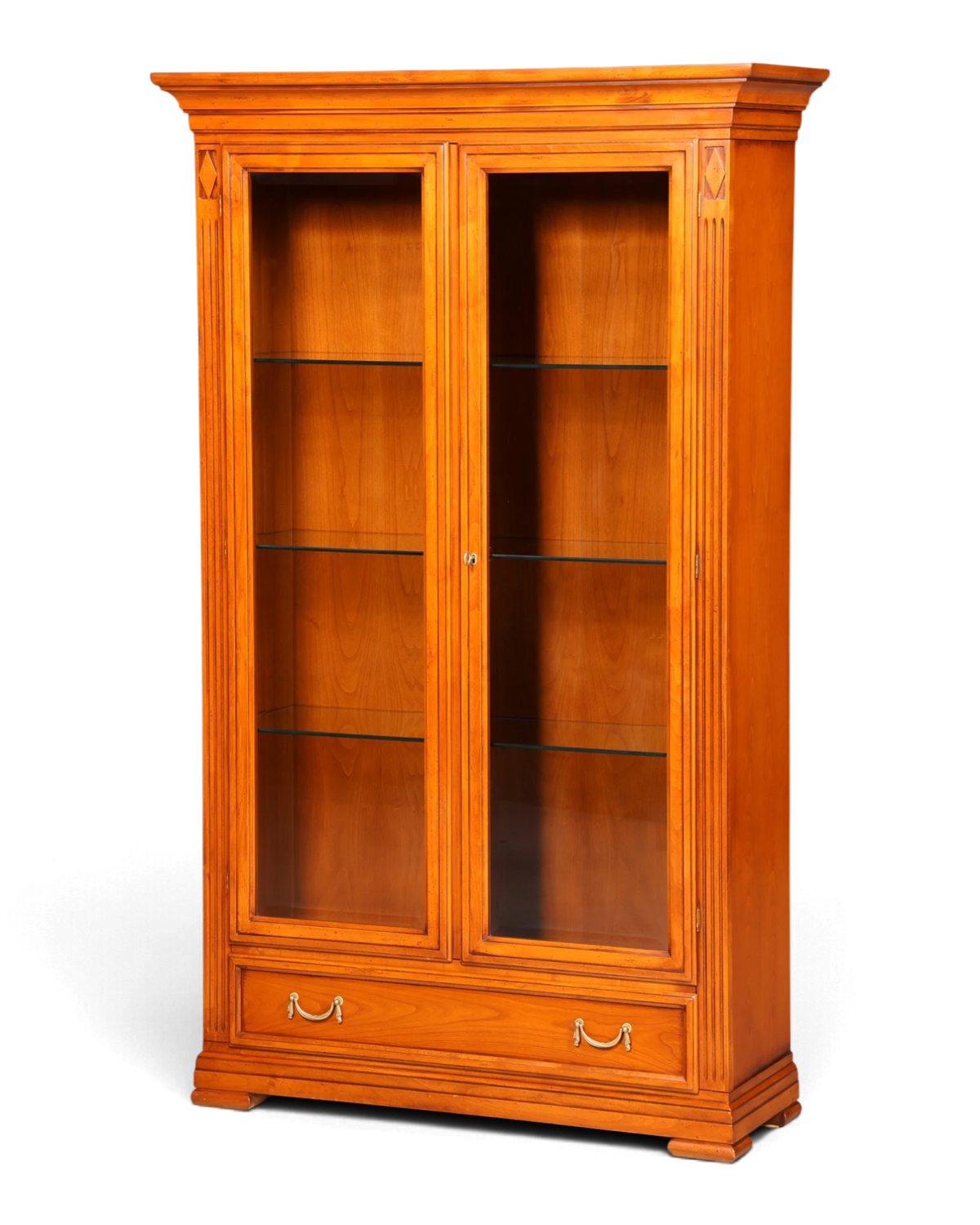 Wunderschöne Original Selva Vitrine mit Beleuchtung Glasvitrine Buffet Schrank Vitrinenschrank Echt Holz