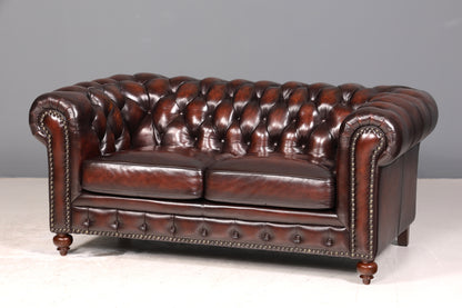 Wunderschönes Original Chesterfield Sofa 2-Sitzer Couch England Polstersofa