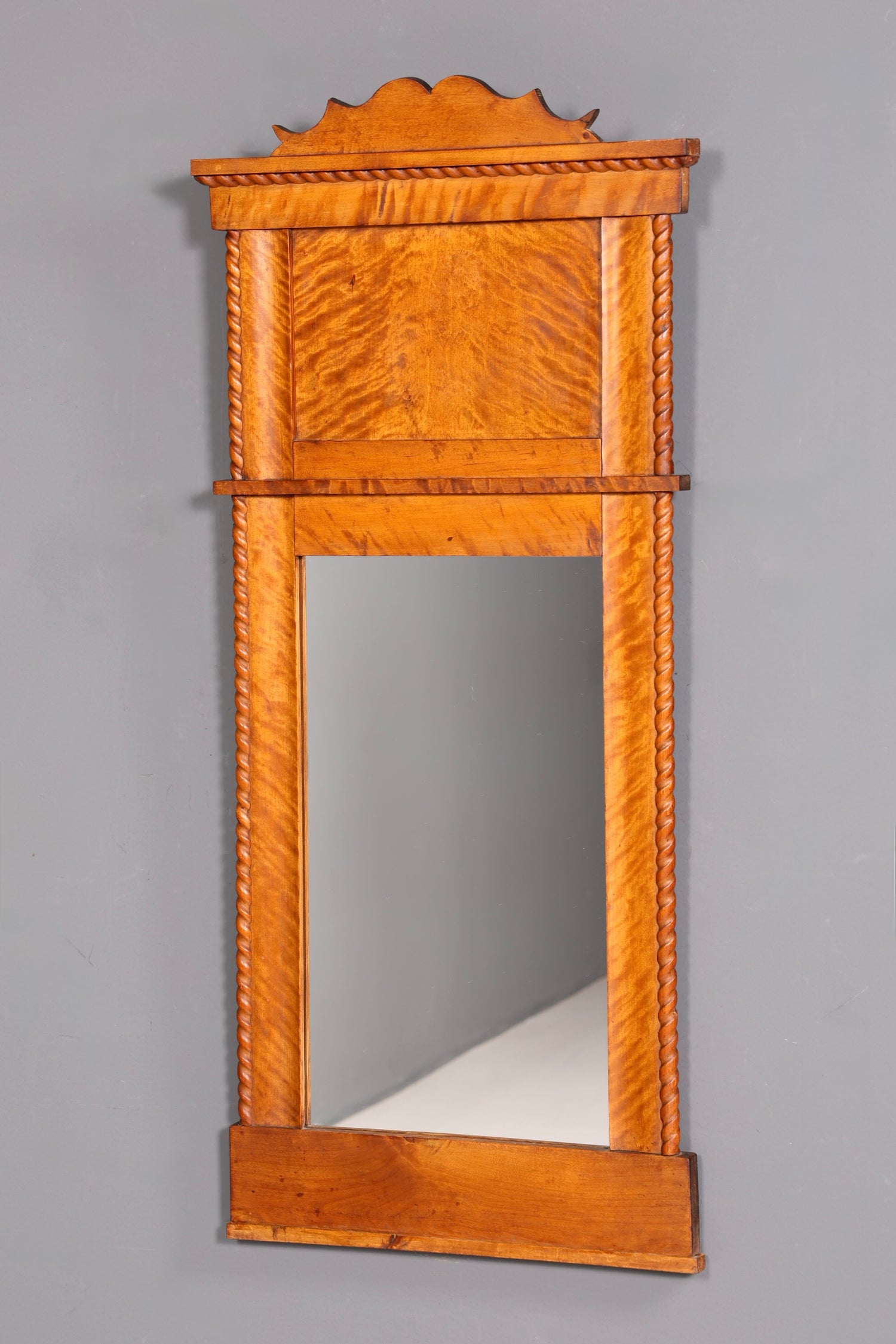 Wunderschöner Biedermeier Spiegel Wandspiegel Antik Holzspiegel Flurspiegel Garderobenspiegel