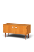 Hauptstadt Möblerei Hellerau Mid Century Kommode Modell 427 aus Holz als elegantes Sideboard oder TV-Schrank