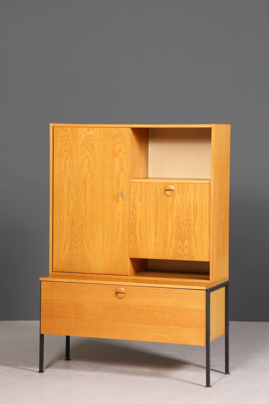 Original Hellerau Highboard Mid Century Joachim Nebelung 430 Bauhaus Vintage Schrank