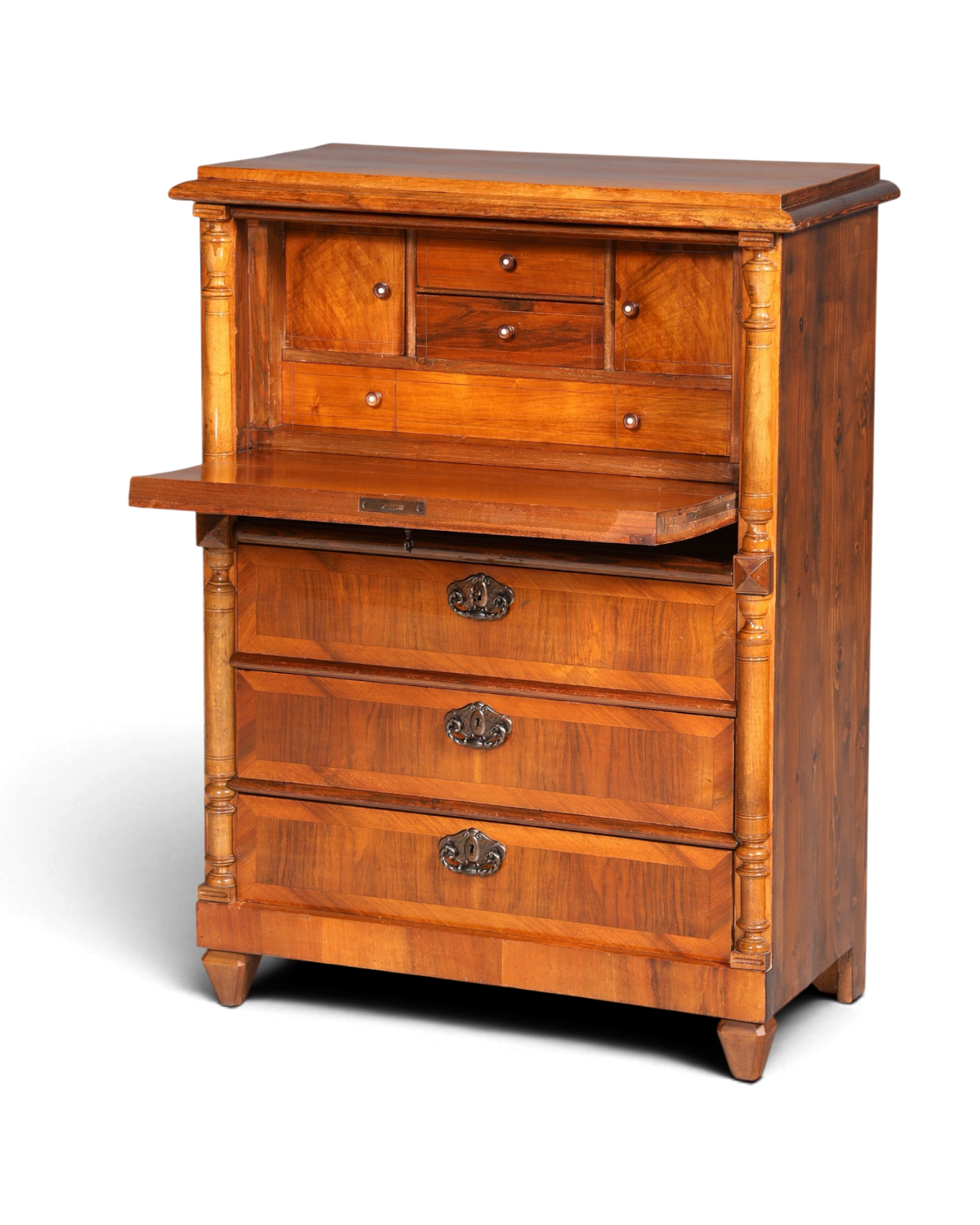 Gründerzeit Sekretär Vertiko Highboard Louis Philippe 1880 – Hauptstadt Möblerei Berlin