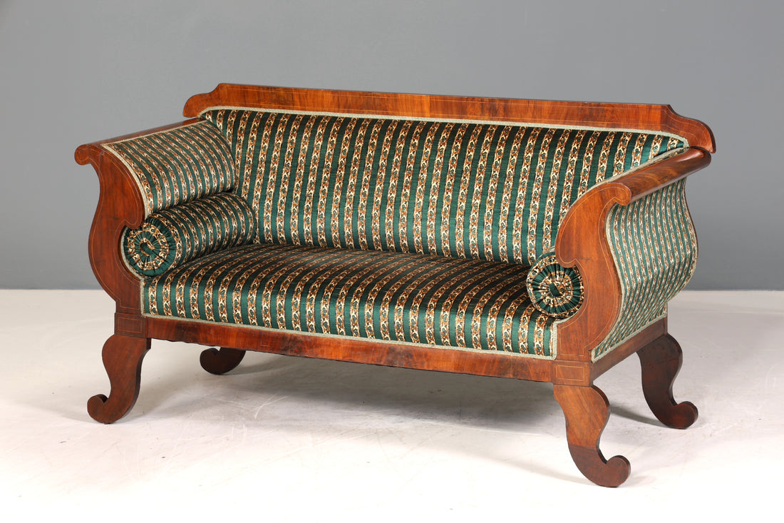Beeindruckender Original Biedermeier Sofa Antik Couch um 1860 Canapé 2- Sitzer Sofa