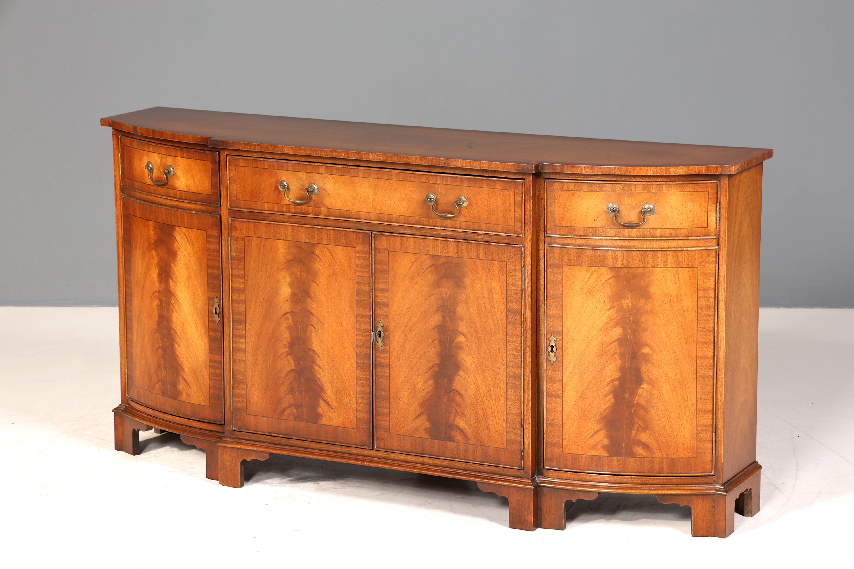 E912 Finish cm Wunderschönes Englisches Sideboard Mahagoni Schrank Antik 60s Buffetschrank Kommode