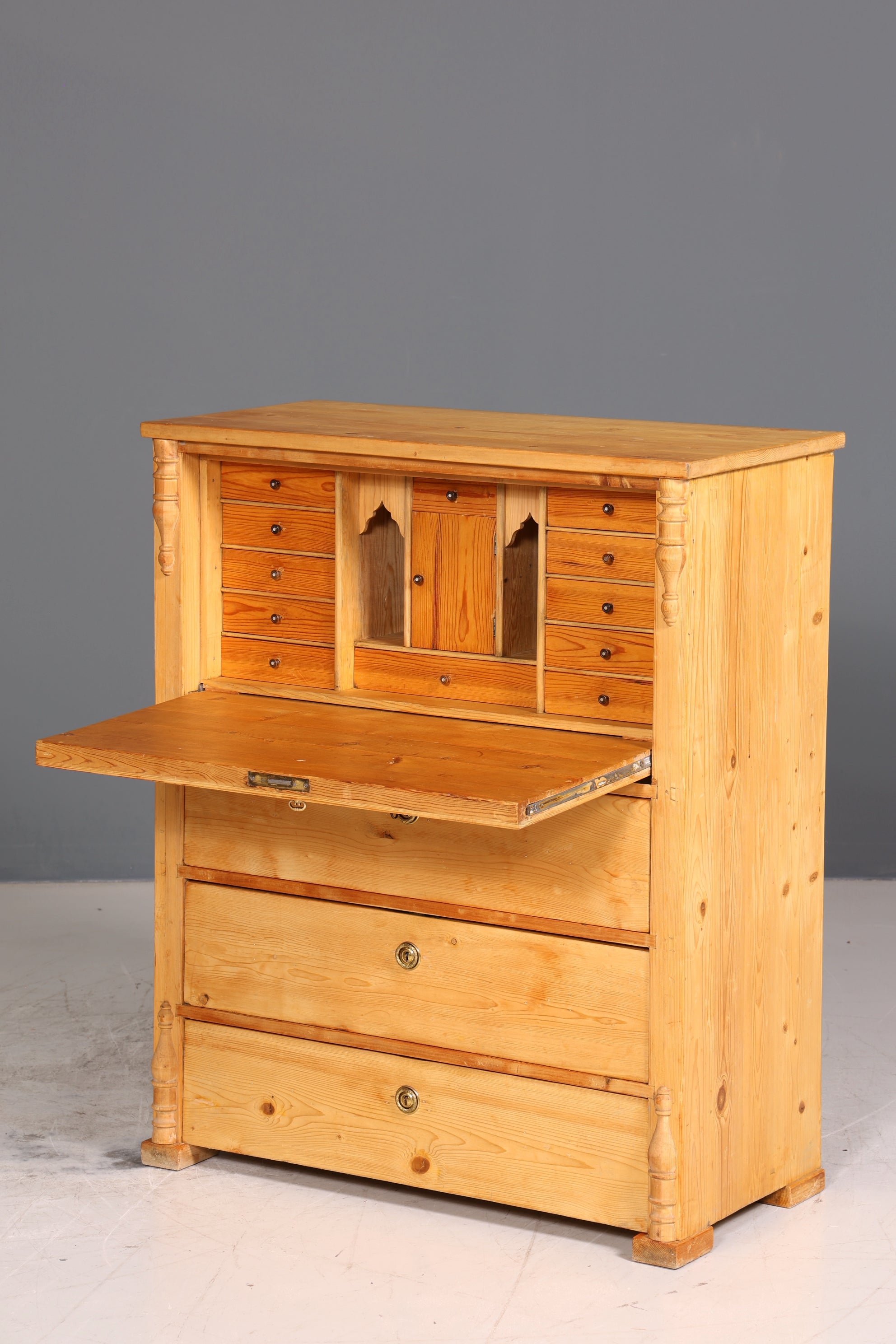 Traumhafter Biedermeier Sekretär Vertiko Antik Weichholz Kommode um 1880 Landhaus Stil Schreibkommode