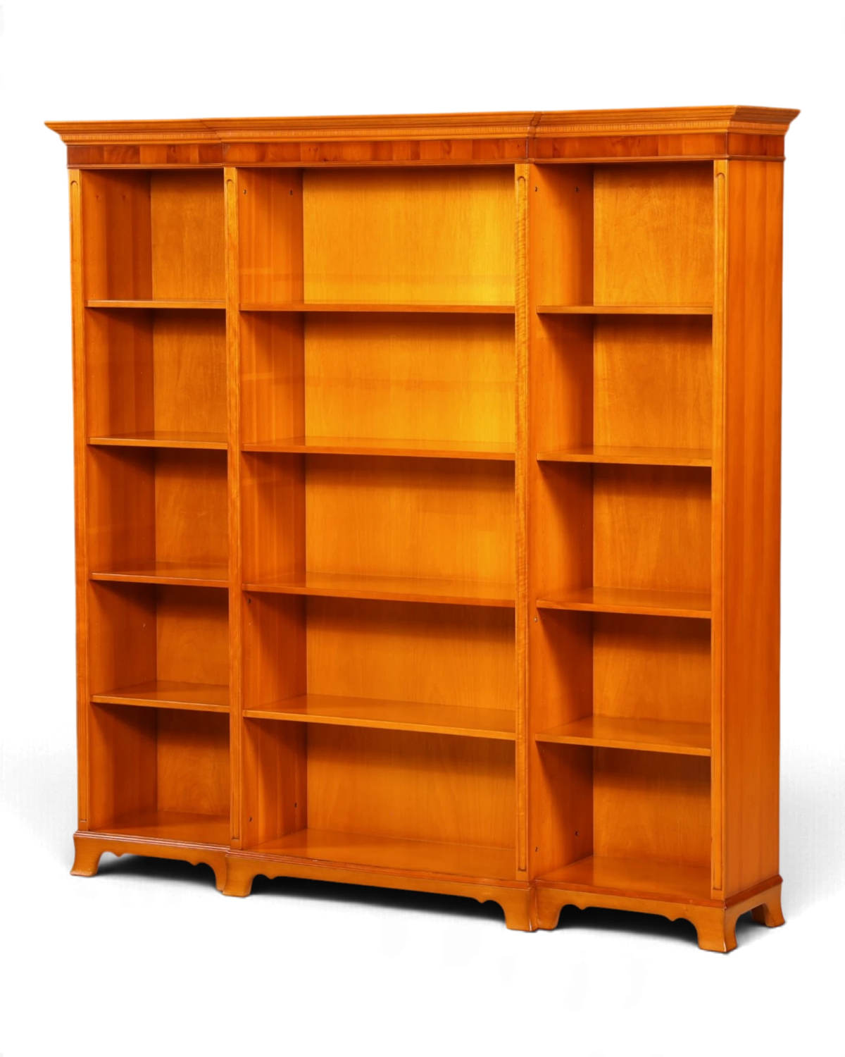 Wunderschönes Englisches XXL Bücherregal Eibe Regal Bookshelf Bibliothek Echt Holz Vintage