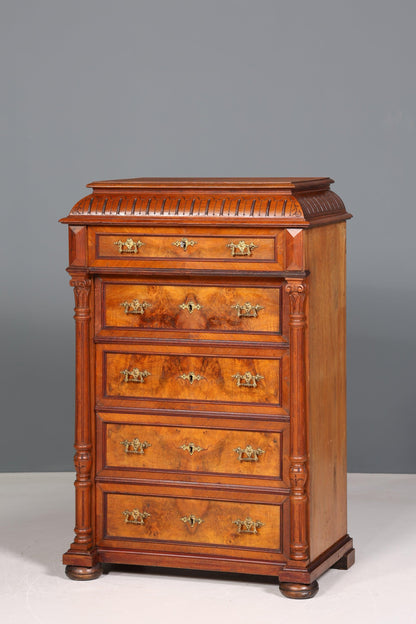 Traumhaftes Gründerzeit Vertiko Jugendstil Schrank Antik Highboard Kommode