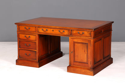 Beautiful English Mahogany Desk Antique Office Desk Partner Desk