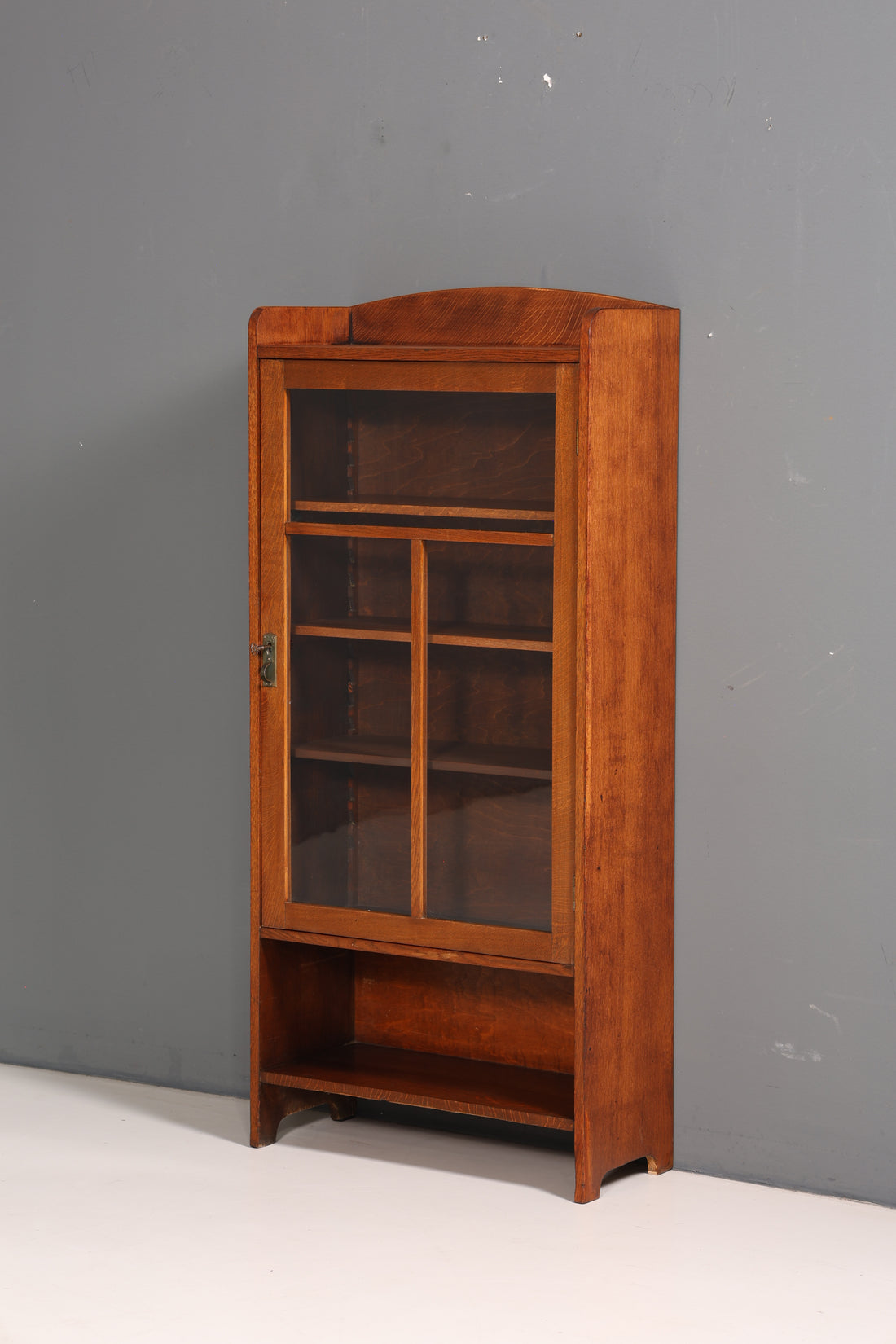 Traumhafte Jugendstil Vitrine Antike Holz Bücherschrank Eiche Antik Schrank Geschirrschrank 6 von 6