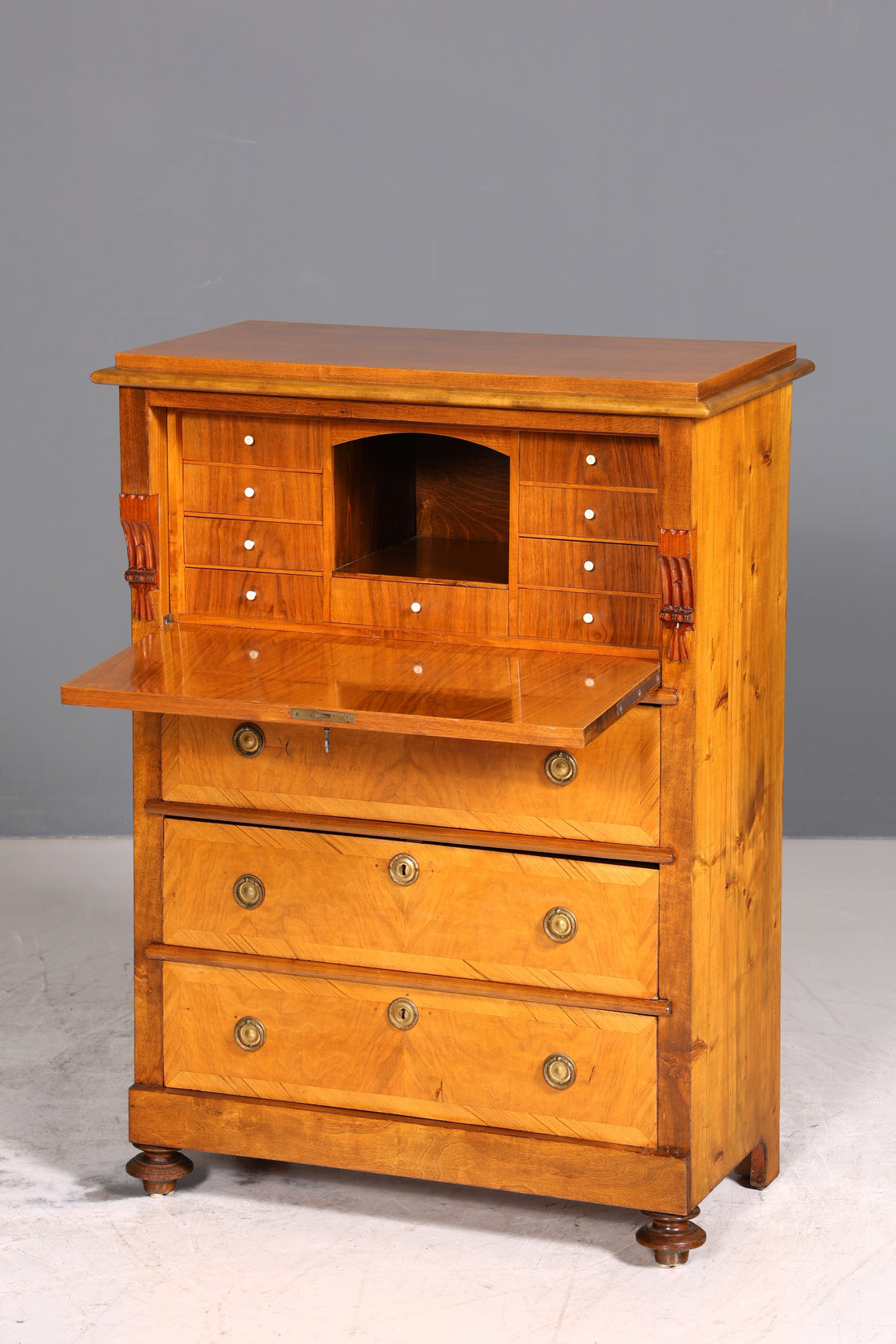 Wunderschöner Gründerzeit Sekretär Vertiko Highboard Louis Philippe Kommode um 1880