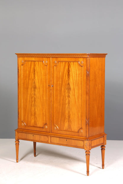 Wunderschöner Englischer Schrank Antik Mahagoni Vertiko Barock Stil Highboard Aktenschrank