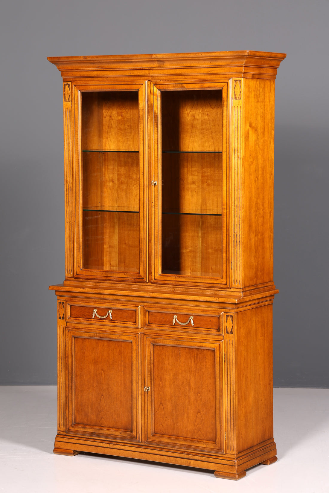 Traumhafte Original Selva Vitrine Antik Stil Massivholz Buffet Villa Borghese Schrank Bibliothek
