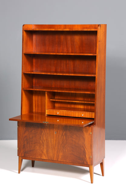 F184 Finish Wunderschöner Mid Century Schrank Bücherregal Vintage Sekretär Highboard Holz Regal