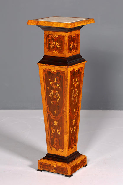 Traumhafte Barock Stil Säule Blumensäule Louis XV Naturstein Marmor Ablage Tisch