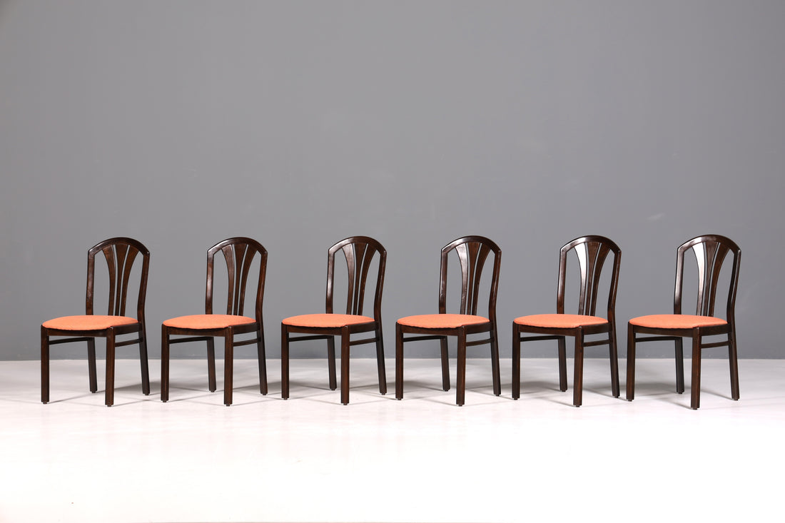 6x Schlichte Mid Century Stühle Retro Stuhlset Küchenstühle Esszimmer Stühle