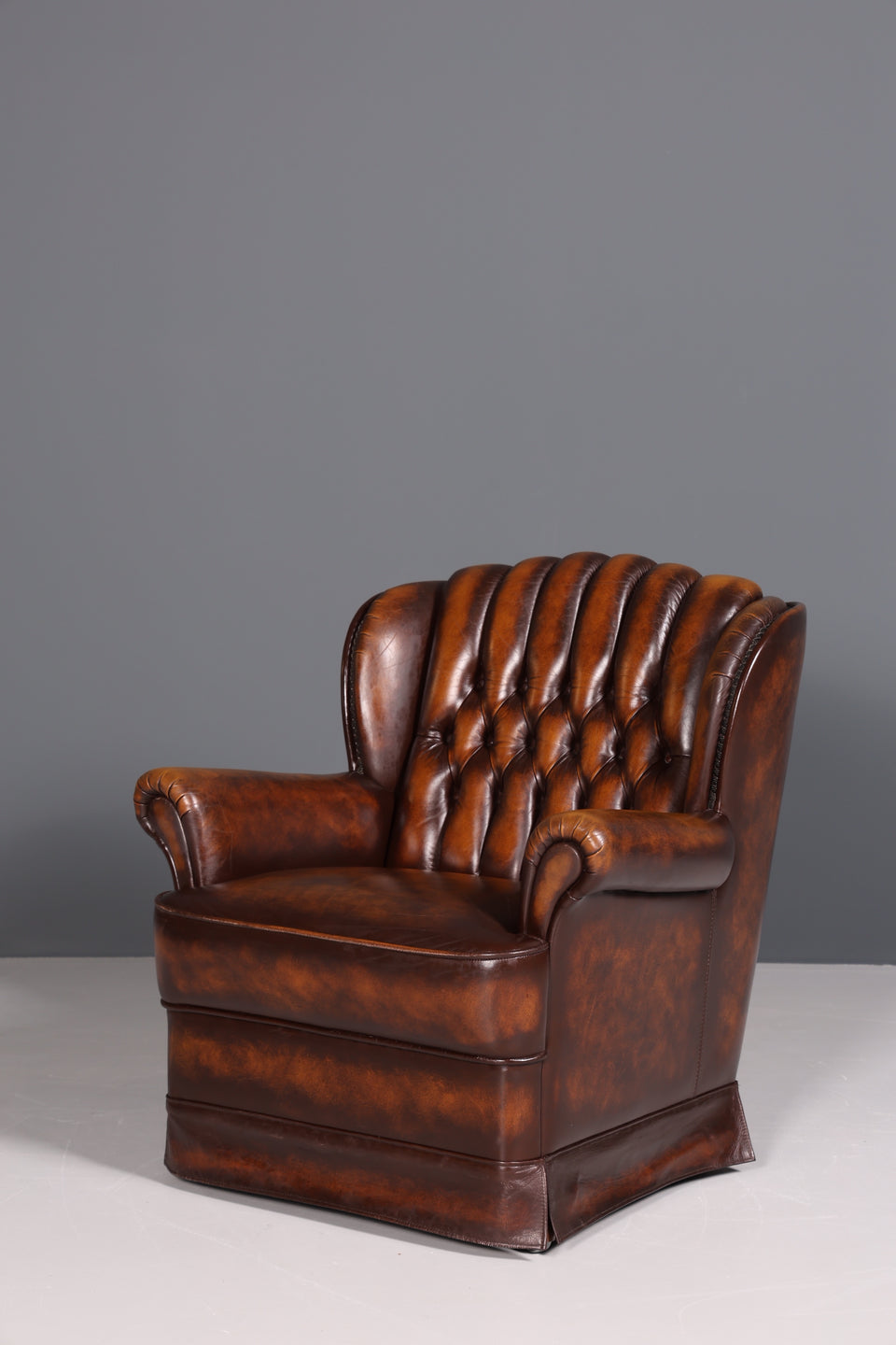 Original Chesterfield Relax Sessel echt Leder Herrensessel 1 von 2