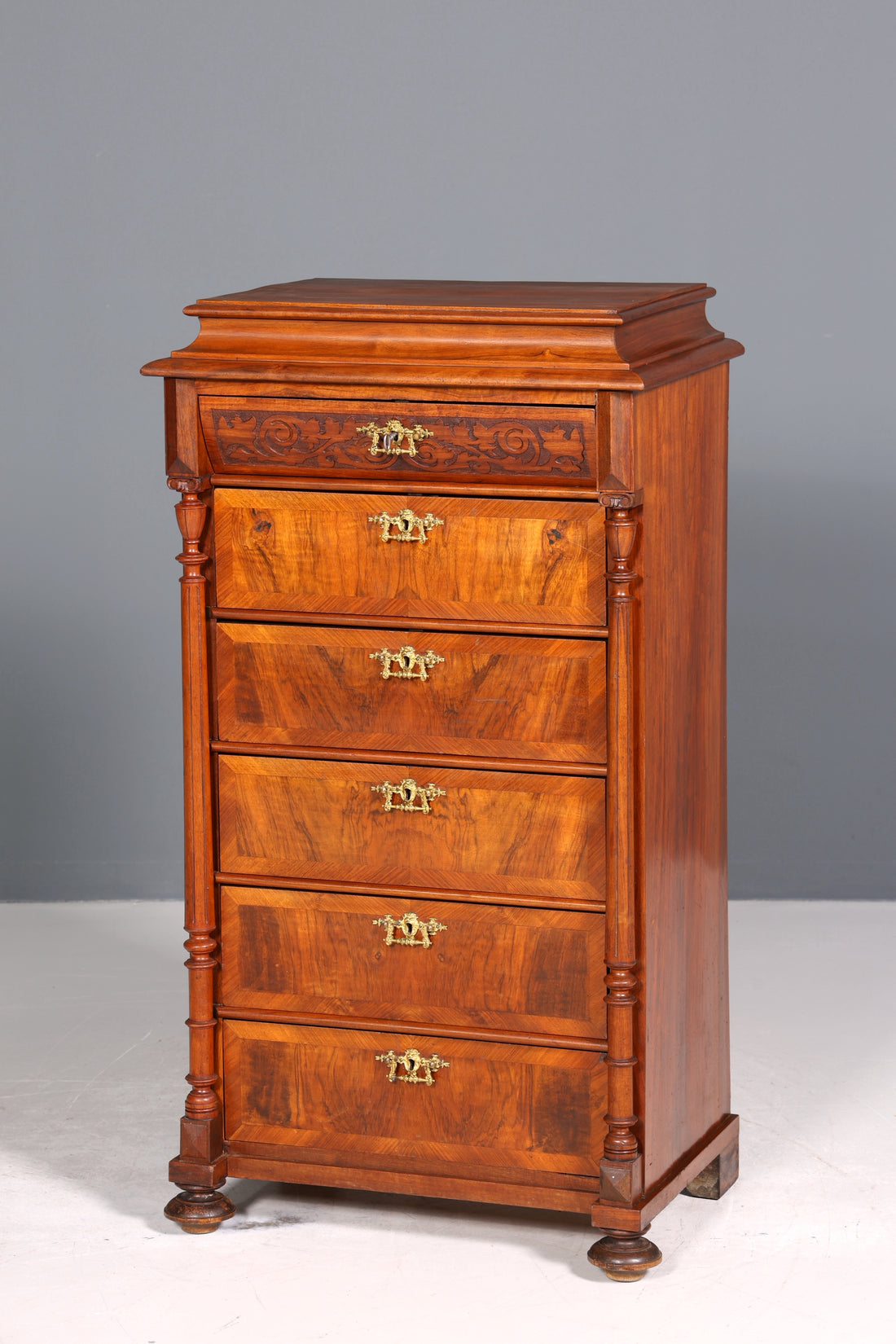 Traumhaftes Gründerzeit Vertiko Louis Philippe Kommode um 1880 Schubladenkommode Chiffoniere