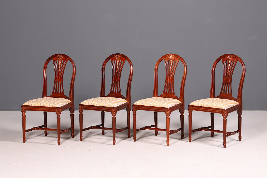 G452 Finish cm 4x Edle Englische Stühle Englisch Dining Chairs Antik 60er Jahre Küchenstühle Stuhlset (Kopie)