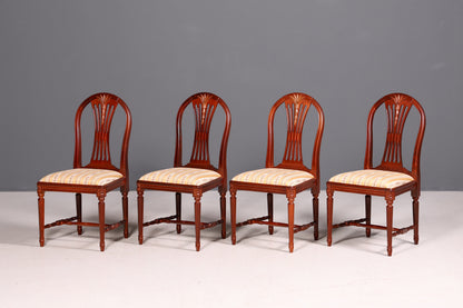 G452 Finish cm 4x Edle Englische Stühle Englisch Dining Chairs Antik 60er Jahre Küchenstühle Stuhlset (Kopie)