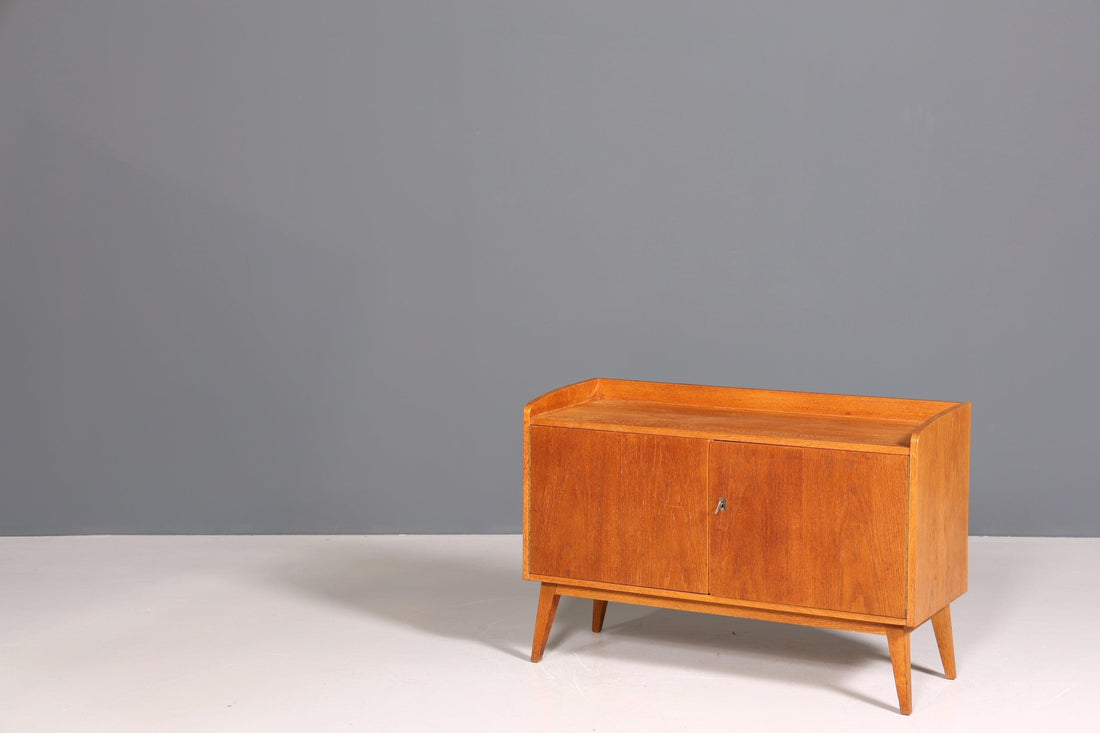 Simple Mid Century Chest of Drawers Vintage Real Wood Cabinet Retro Hallway Chest of Drawers 60s