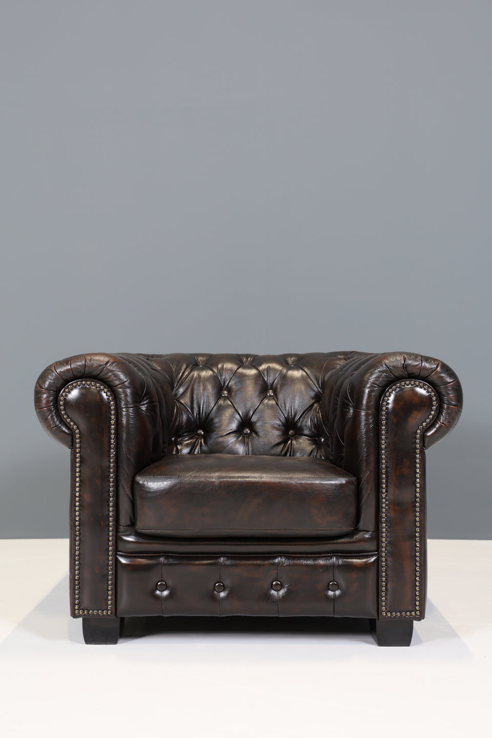 Original Chesterfield Leder Sessel Englisch Herrensessel 2 von 2