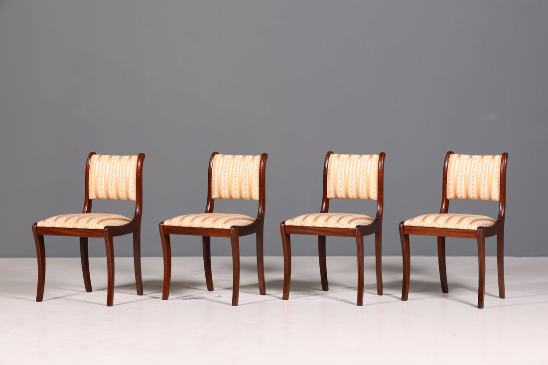 4x Stilvolle Englische Stühle Englisch Dining Chairs Antik 60er Jahre Küchenstühle Stuhlset
