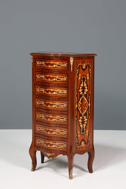 Wunderschönes Barock Design Vertiko Louis XV Highboard Kommode Schubladenkommode - Kommode