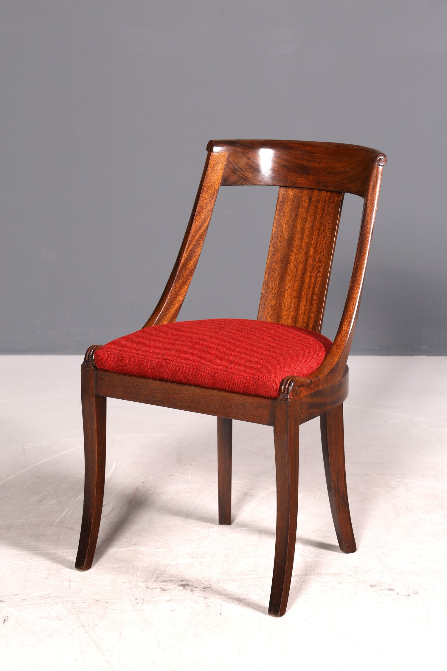 Edler Englischer Stuhl Englisch Gondelstuhl Dining Chair Antik 60s Mahagoni Küchenstuhl