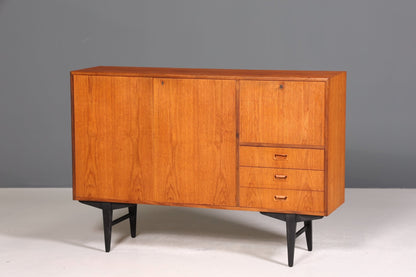 Wunderschönes Mid Century Highboard echt Holz Schrank Büro Kommode 60er Jahre