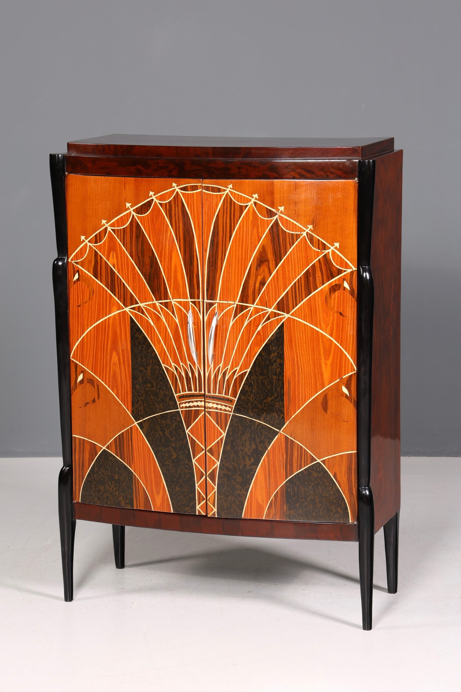Wunderschönes Art Deco Stil Highboard Schrank Kommode Vertiko Sun Cabinet