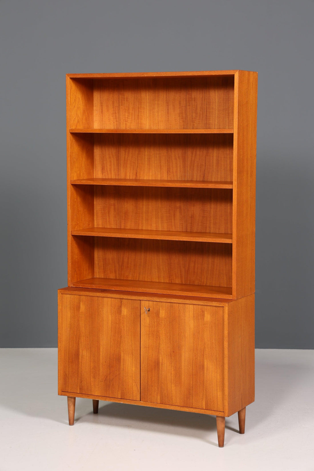 Stylish Mid Century Bookcase Danish Design Cabinet Retro Chest of Drawers &quot;Made in Denmark&quot; Shelf Vintage 60s