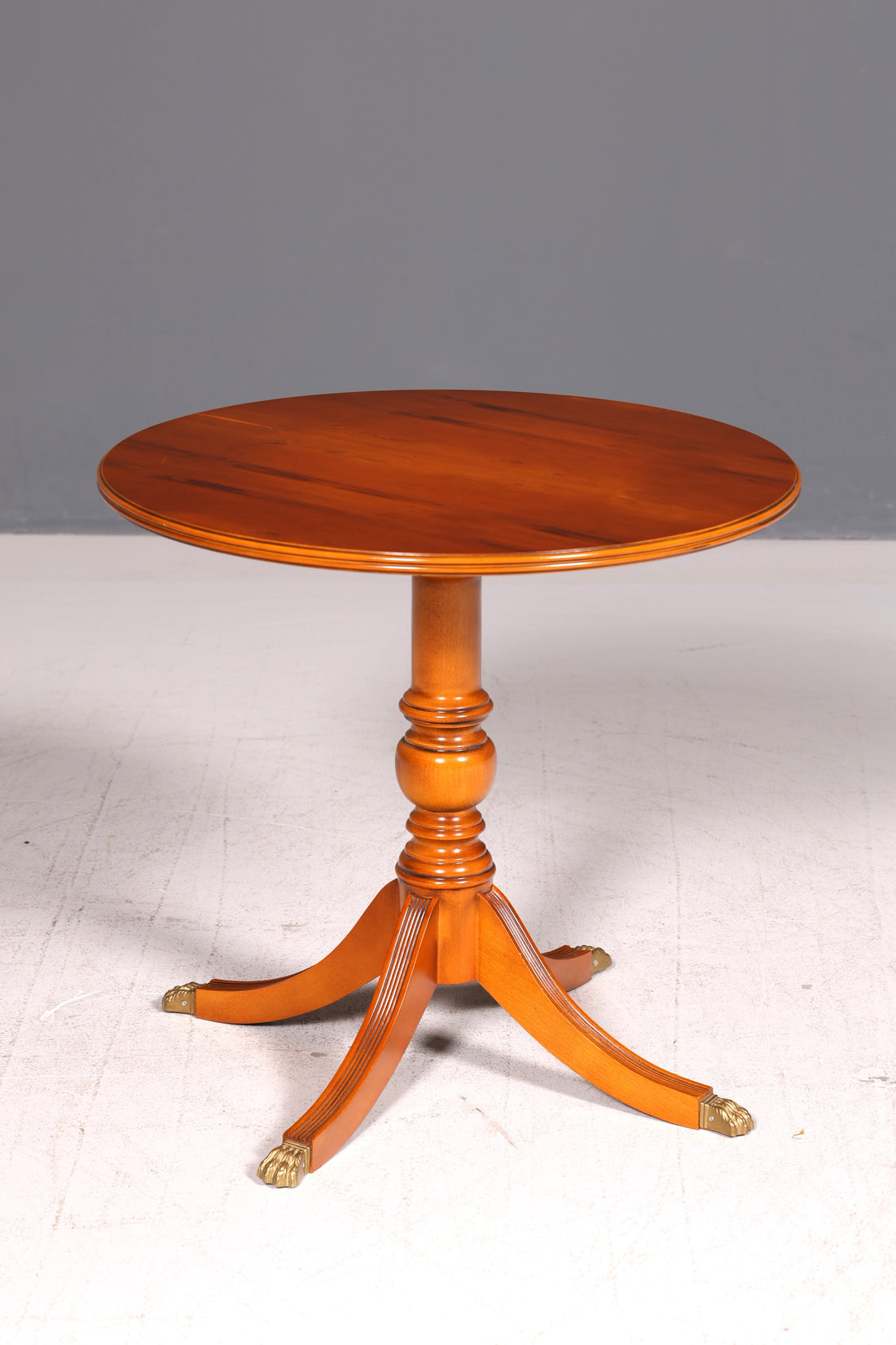 Traumhafter Englischer Beistelltisch Ablagetisch 60s Regency Maritim Echt Holz Rund Vintage Tisch