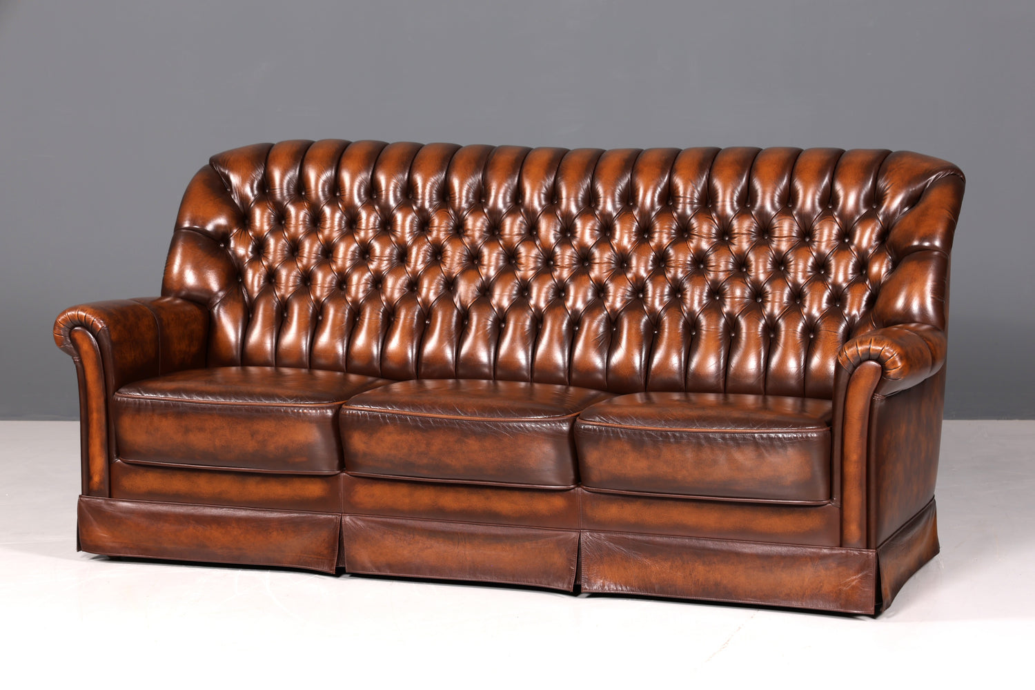 Wunderschönes Original Chesterfield Sofa 3- Sitzer echt Leder Couch Englisch