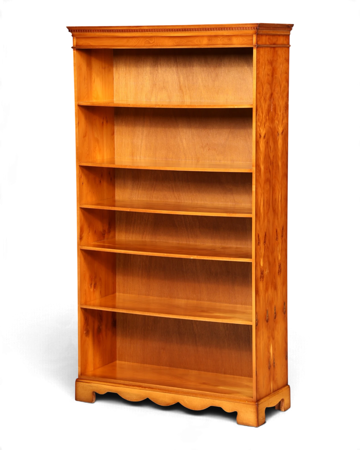Beautiful English bookcase, yew, bookshelf, book storage, library, solid wood, vintage