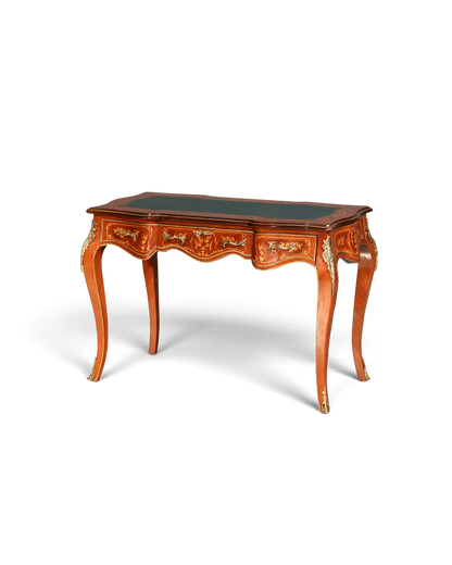 Traumhafter Louis XV Stil Schreibtisch French Desk Antik Barock Stil grün Bürotisch
