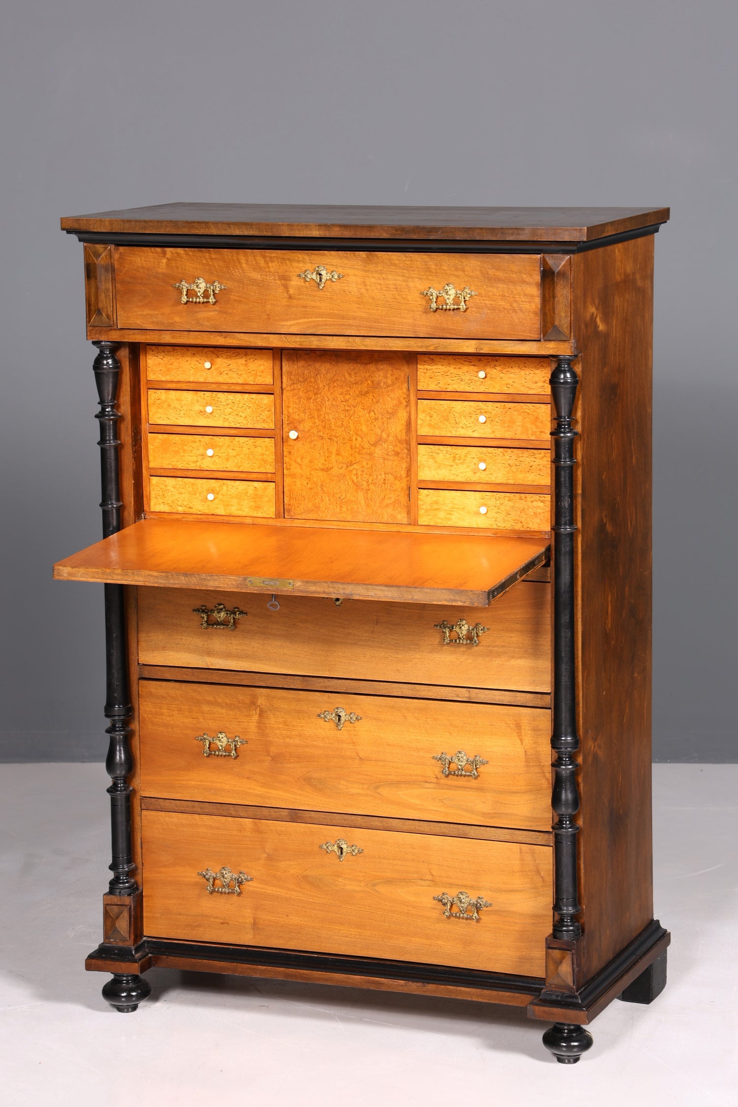 Traumhafter Gründerzeit Sekretär Vertiko Highboard Louis Philippe Kommode um 1880
