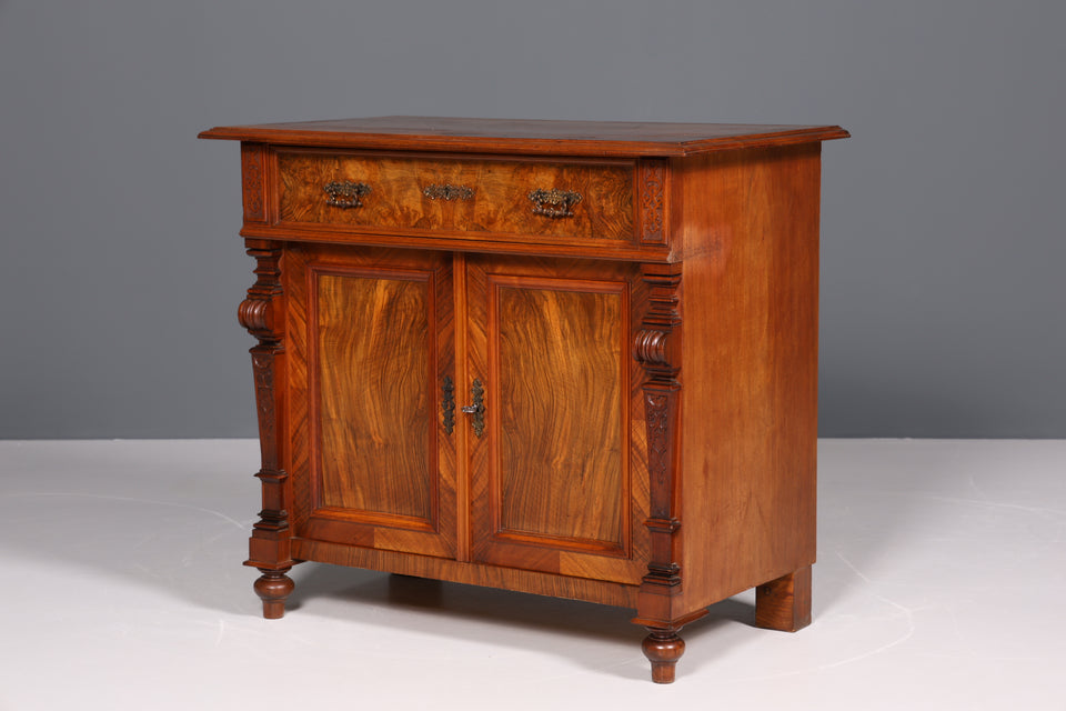 Edler Gründerzeit Schrank Nussbaum Sekretär Louis Philippe Kommode um 1880