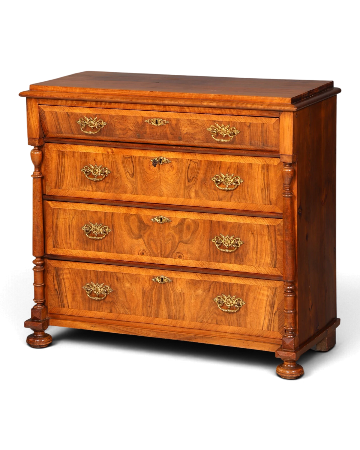 Traumhafte Gründerzeit Kommode Louis Philippe Nussbaum Schubladenkommode Sideboard um 1880
