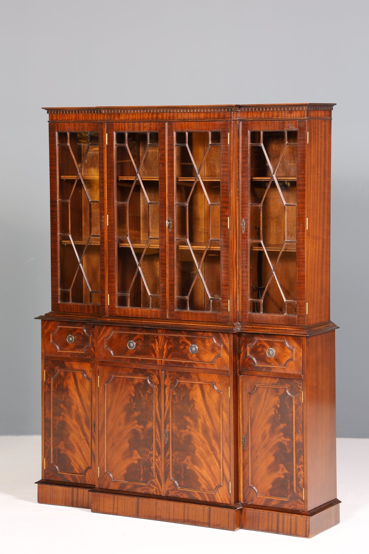 Wunderschöne Englische Vitrine Bücherschrank Buffet Antik Stil Englisch Glasvitrine Bibliothek