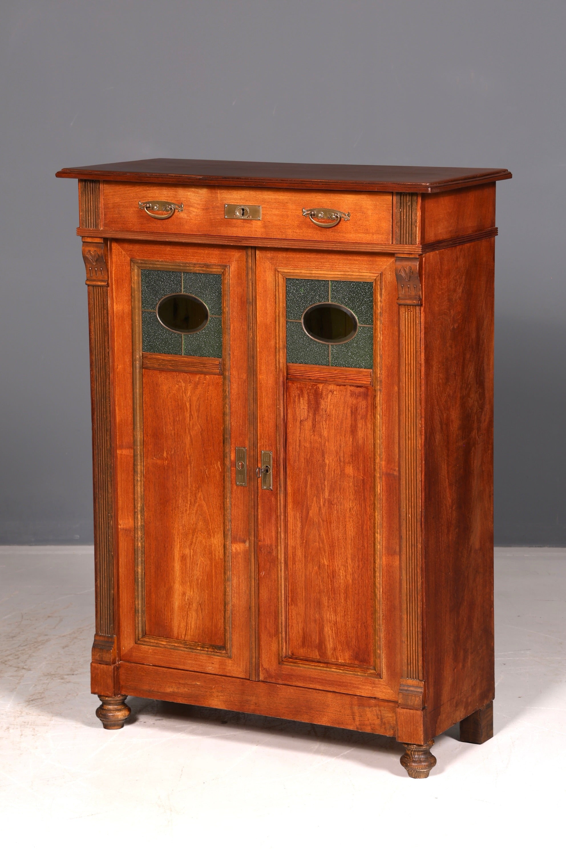 Traumhaftes Jugendstil Vertiko Gründerzeit Schrank Antik Highboard Kommode Buffet Vintage