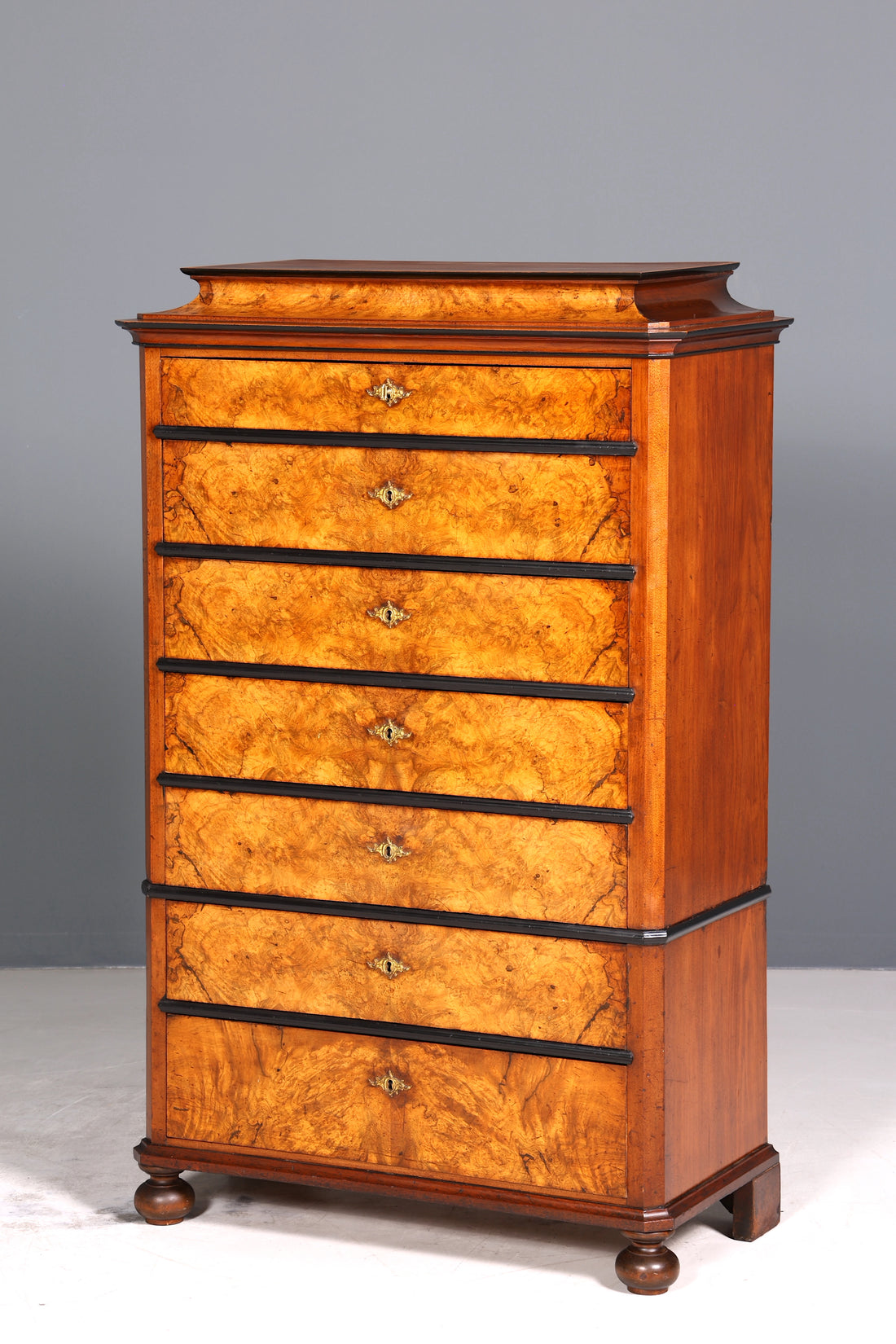 Wunderschöne Louis Philippe Chiffoniere um 1880 Gründerzeit echt Holz Vertiko Schrank Semainier